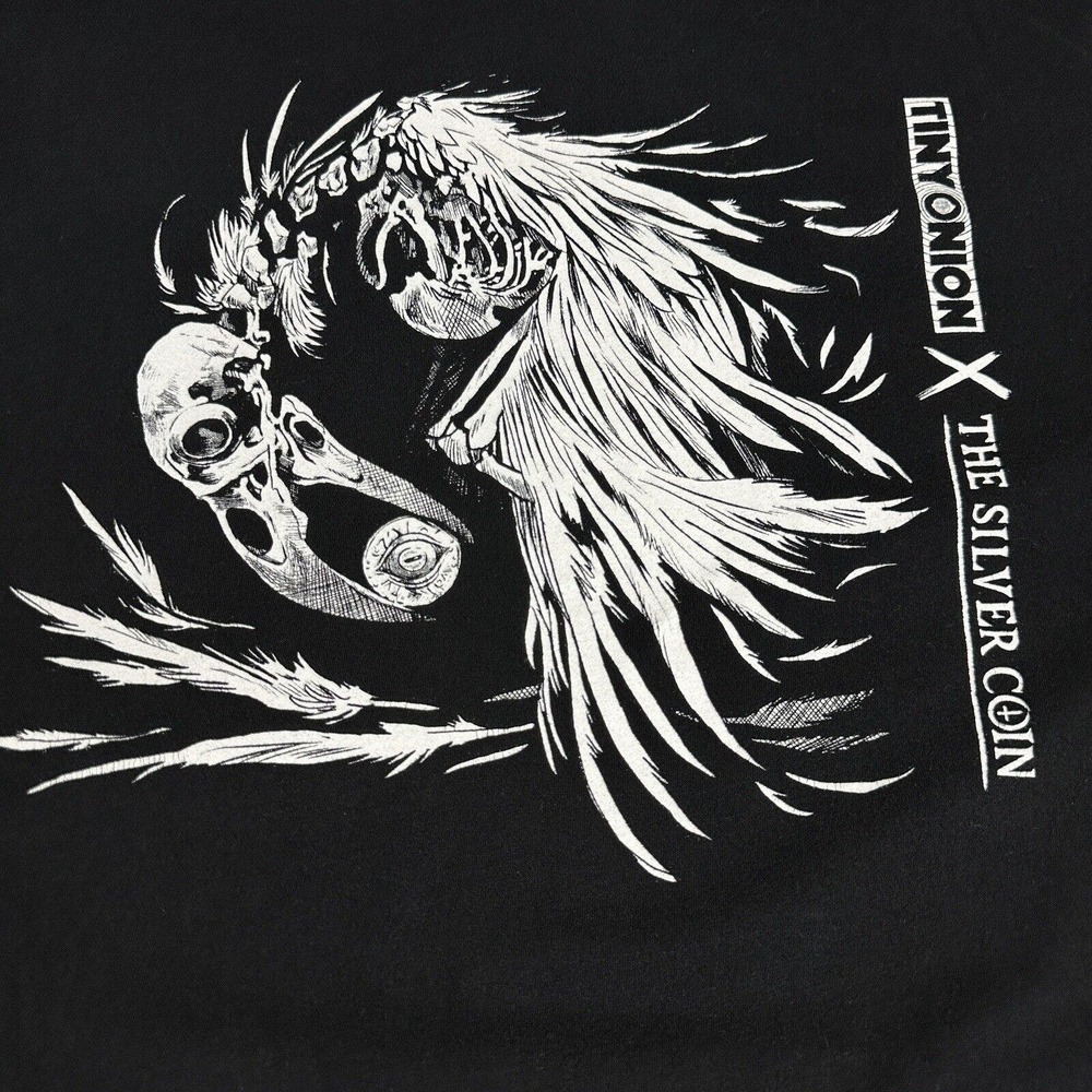 Tiny Onion Silver Coin T Shirt Mens Size 3XL Black Graphic Print